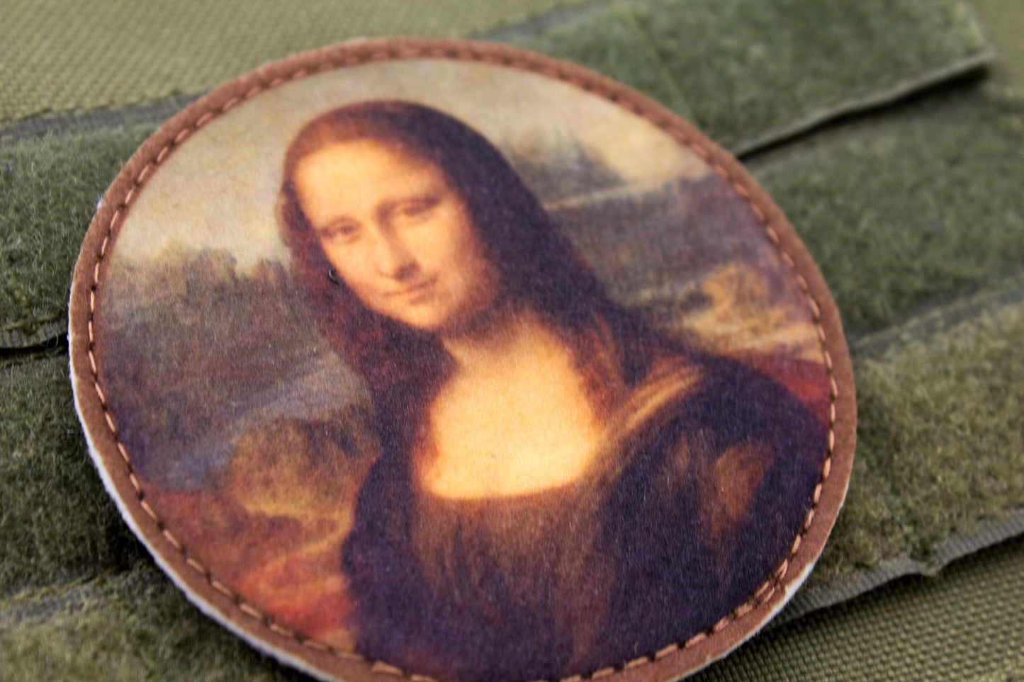 Mona Lisa da Vinci fine art hook and loop patch