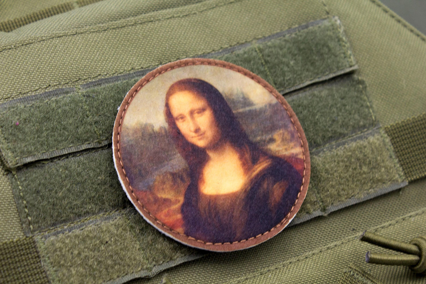 Mona Lisa da Vinci fine art hook and loop patch