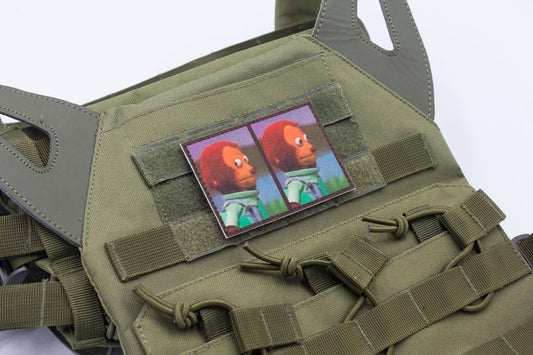 Monkey Meme hook and loop morale patch
