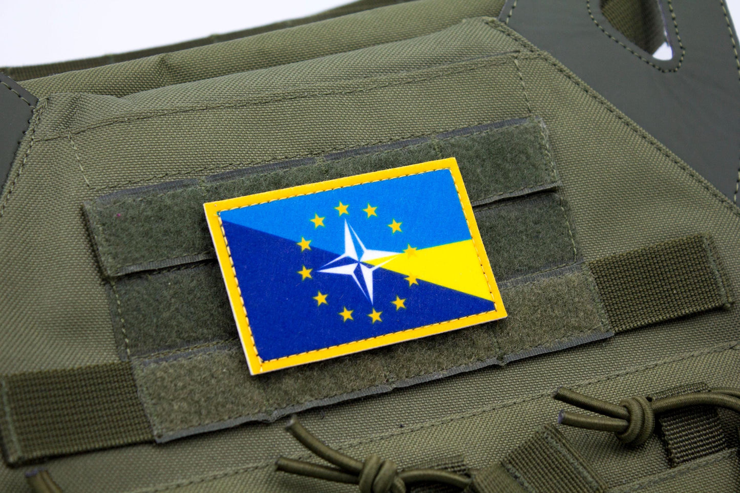 NATO and Ukraine flag hook and loop patch