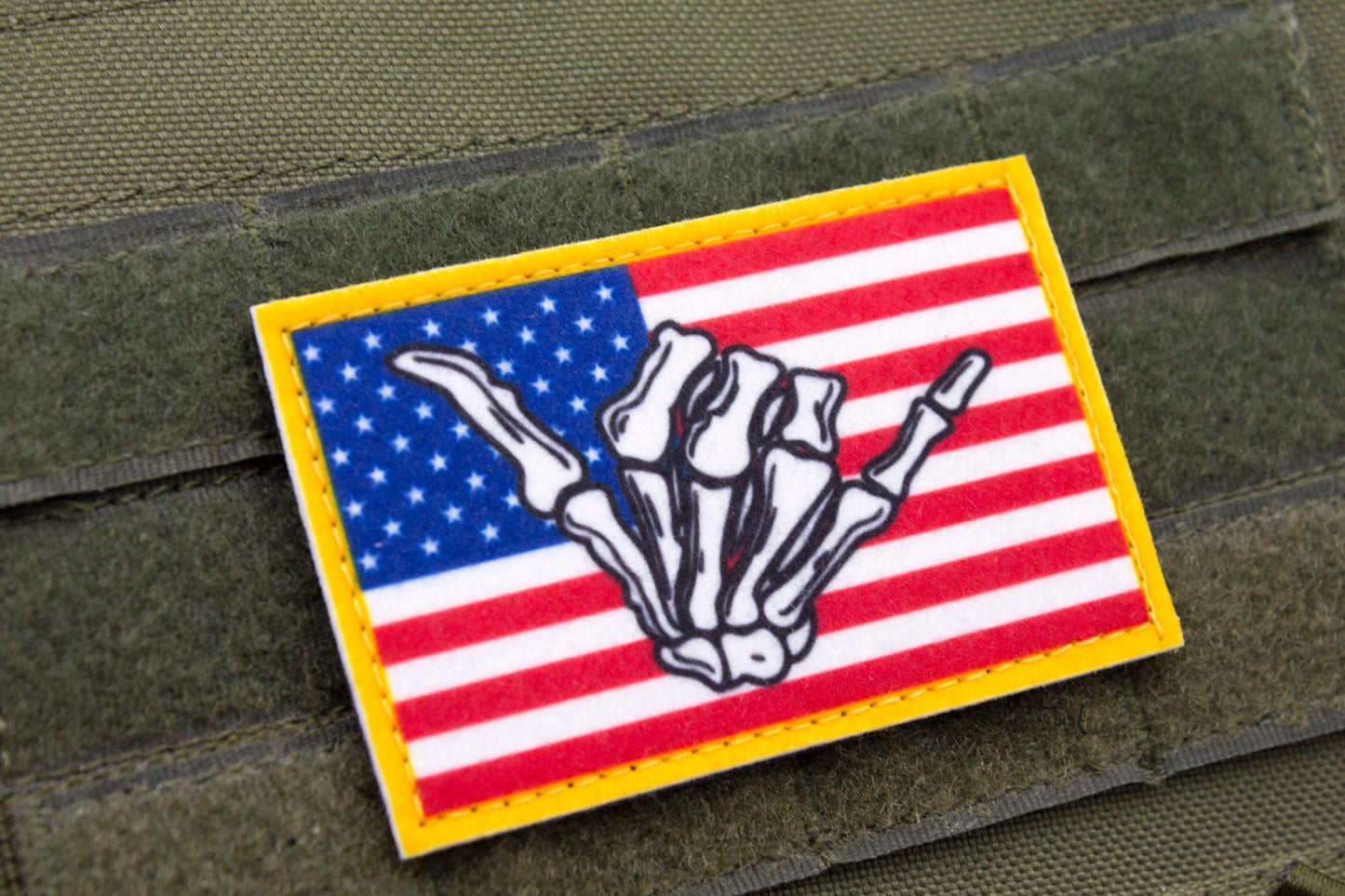 Hawaii shaka American surfing hook and loop patch