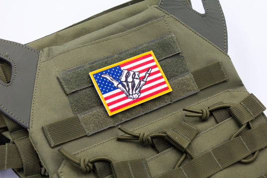 Hawaii shaka American surfing hook and loop patch