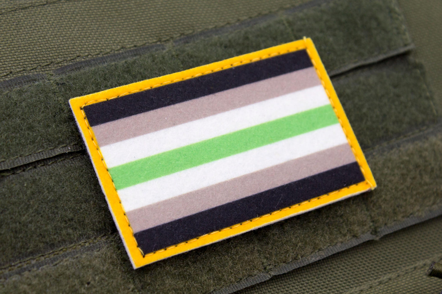LGBTQ Agender flag hook and loop patch