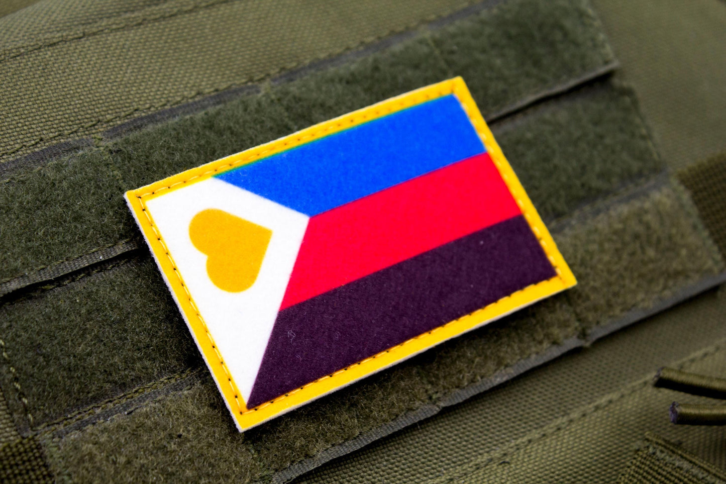 LGBTQ Polyamory flag hook and loop patch