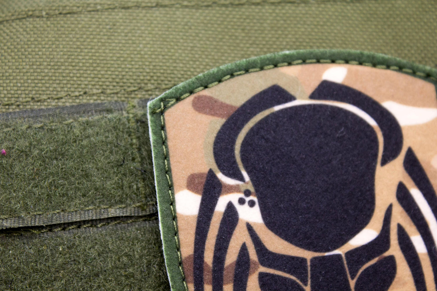 Predator camo hook and loop morale patch