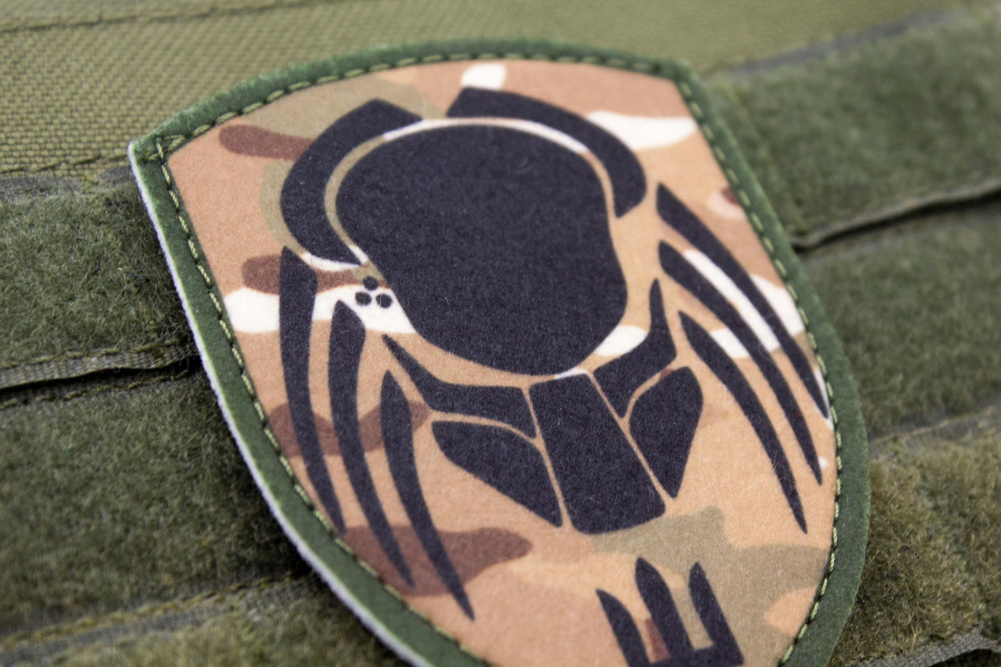 Predator camo hook and loop morale patch