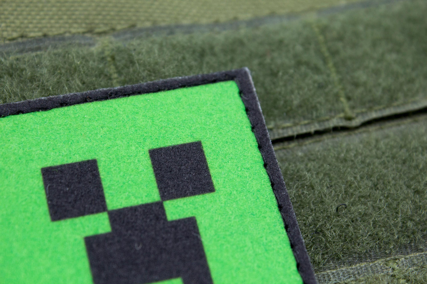Creeper video game morale hook and loop patch