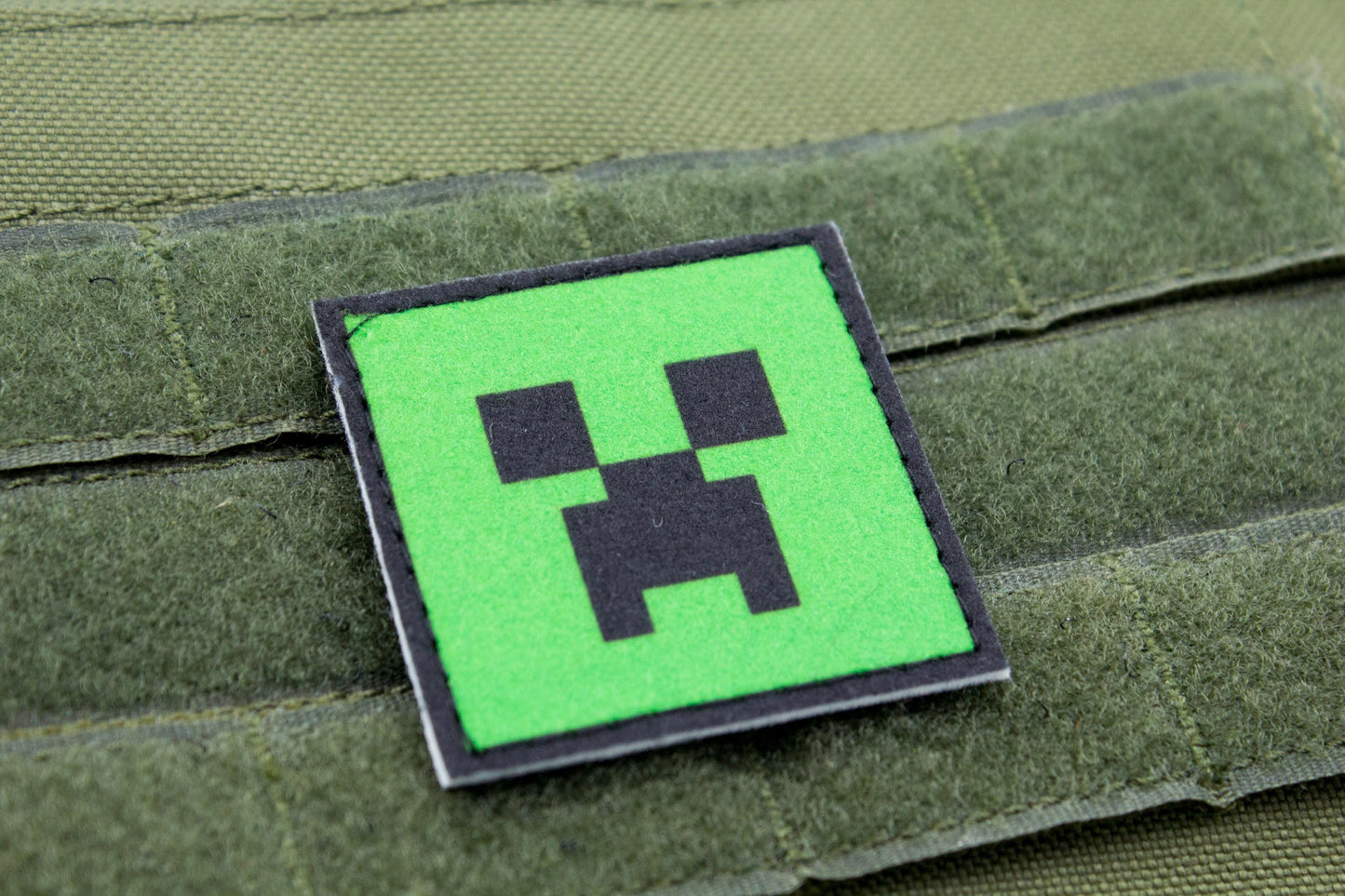 Creeper video game morale hook and loop patch