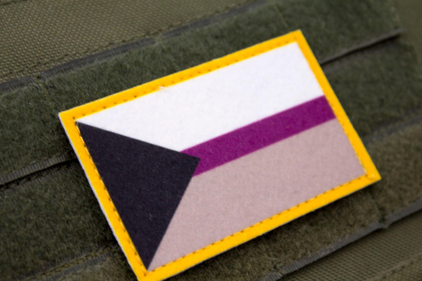 LGBTQ Demisexual flag hook and loop patch