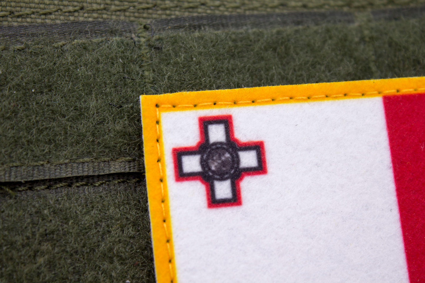 Malta flag hook and loop patch Bandiera ta' Malta