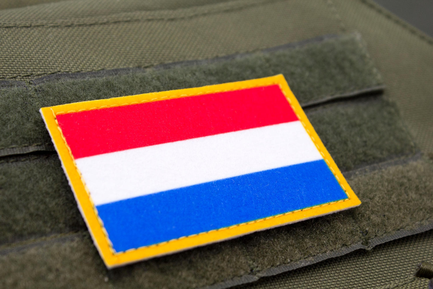Luxembourg flag hook and loop patch Lëtzebuerger Fändel