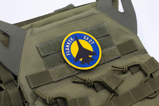 Flanker SU-27 pilot Ukrainian hook and loop patch