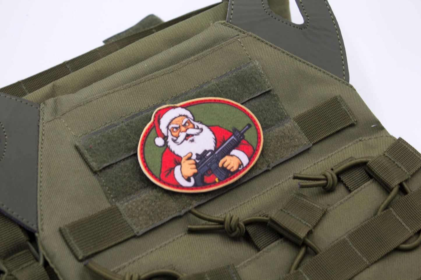 Santa Claus hook and loop morale patch
