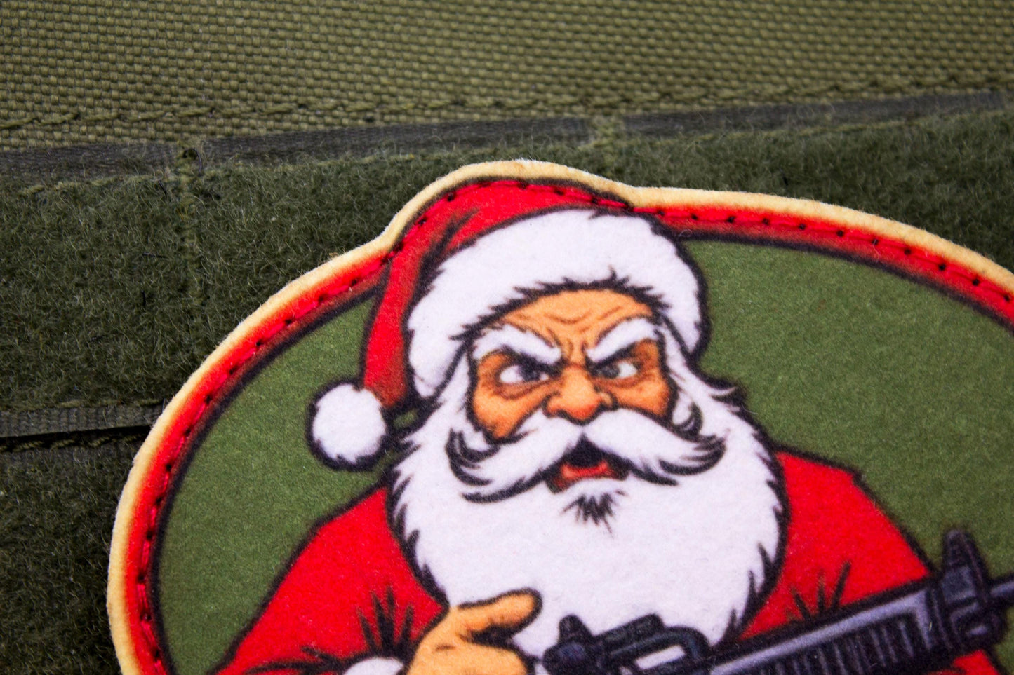 Santa Claus hook and loop morale patch
