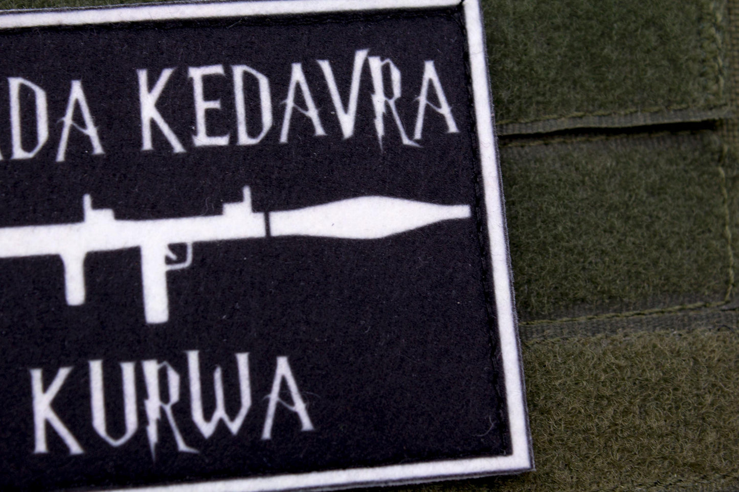 Avada Kedavra hook and loop morale patch Harry Potter Parody