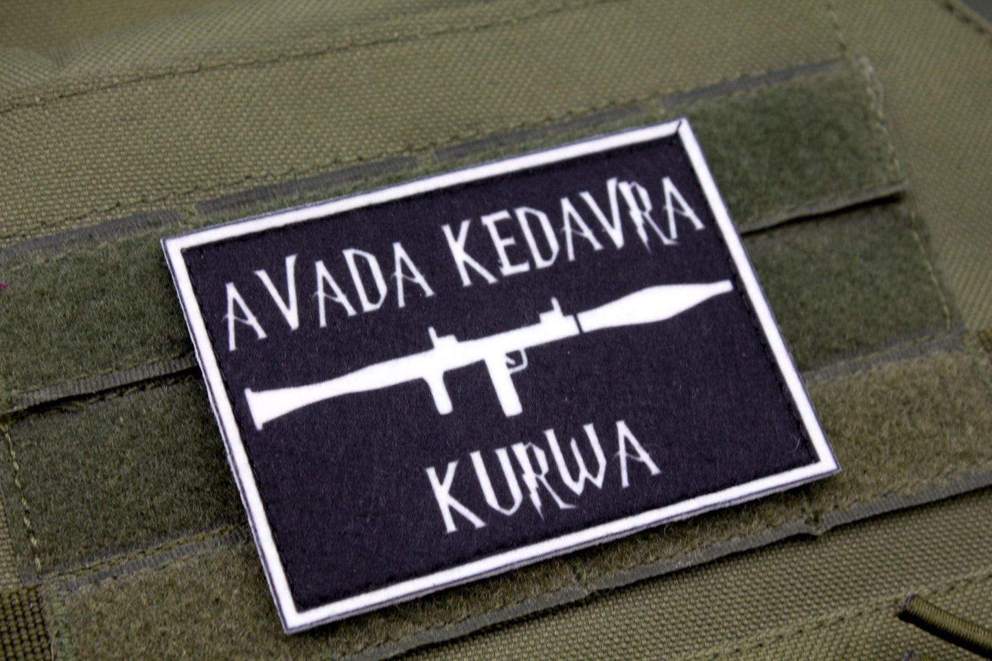 Avada Kedavra hook and loop morale patch Harry Potter Parody