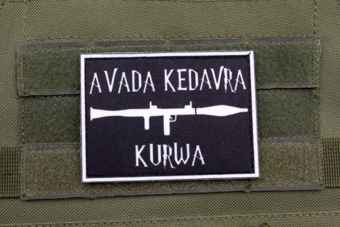 Avada Kedavra hook and loop morale patch Harry Potter Parody