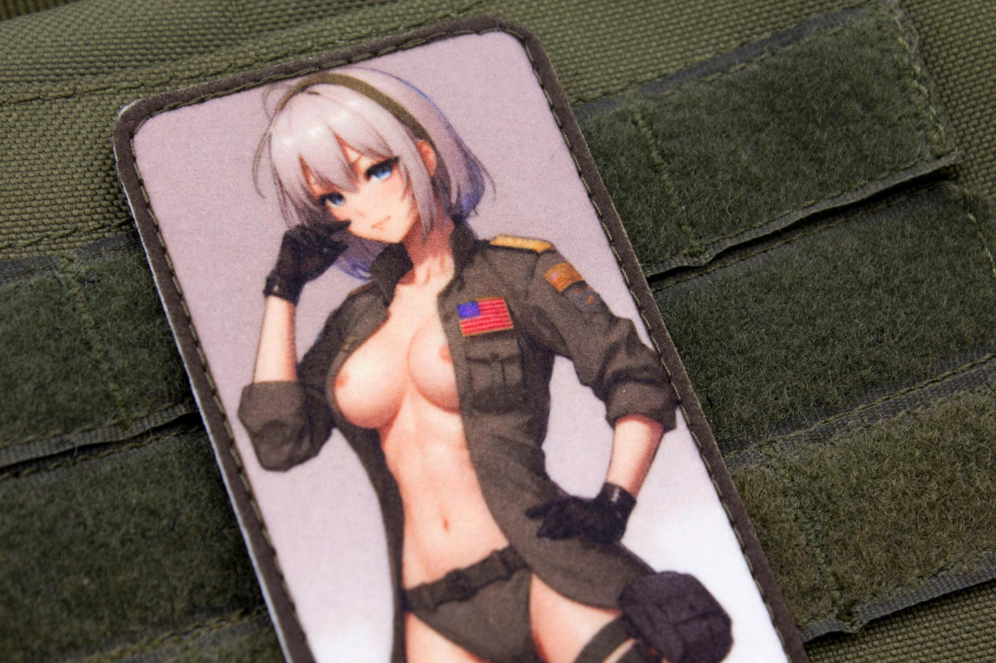 Sexy girl military hook and loop anime patch