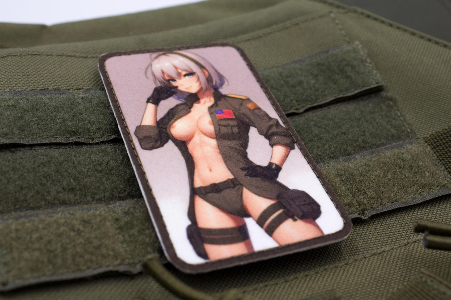 Sexy girl military hook and loop anime patch