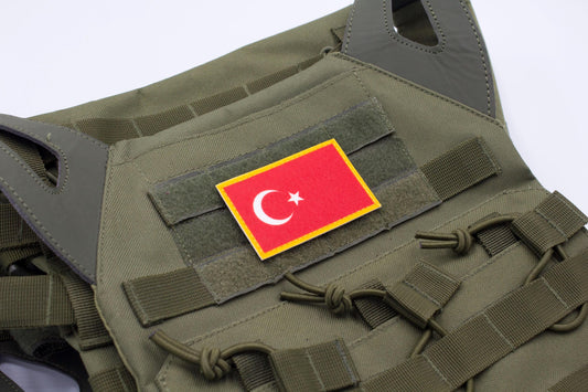 Turkey flag hook and loop patch Türkiye Bayrağı