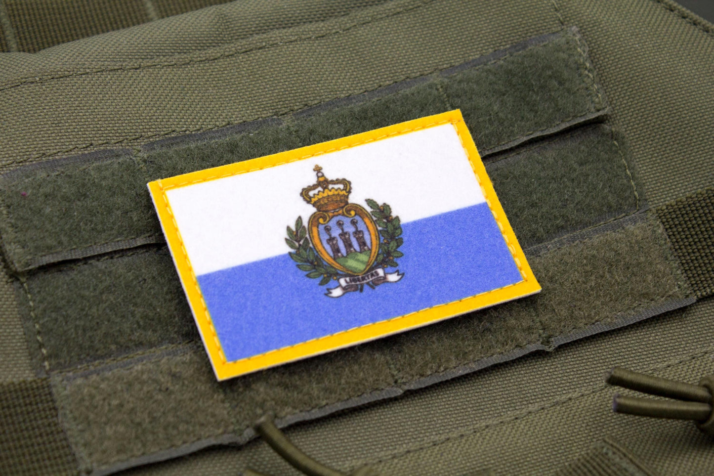 San Marino flag hook and loop patch Bandiera di San Marino