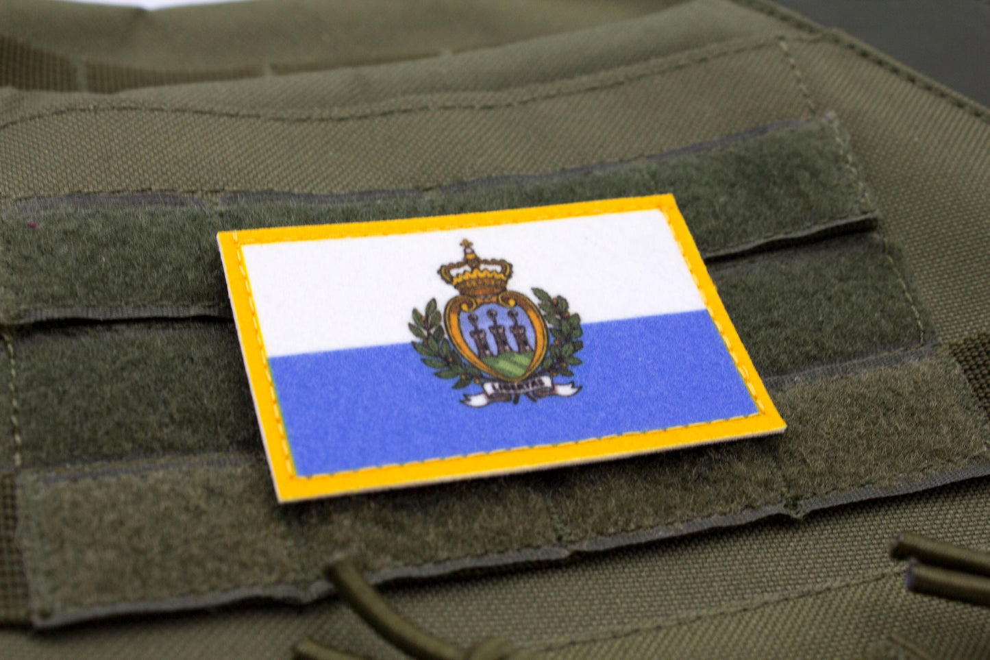 San Marino flag hook and loop patch Bandiera di San Marino