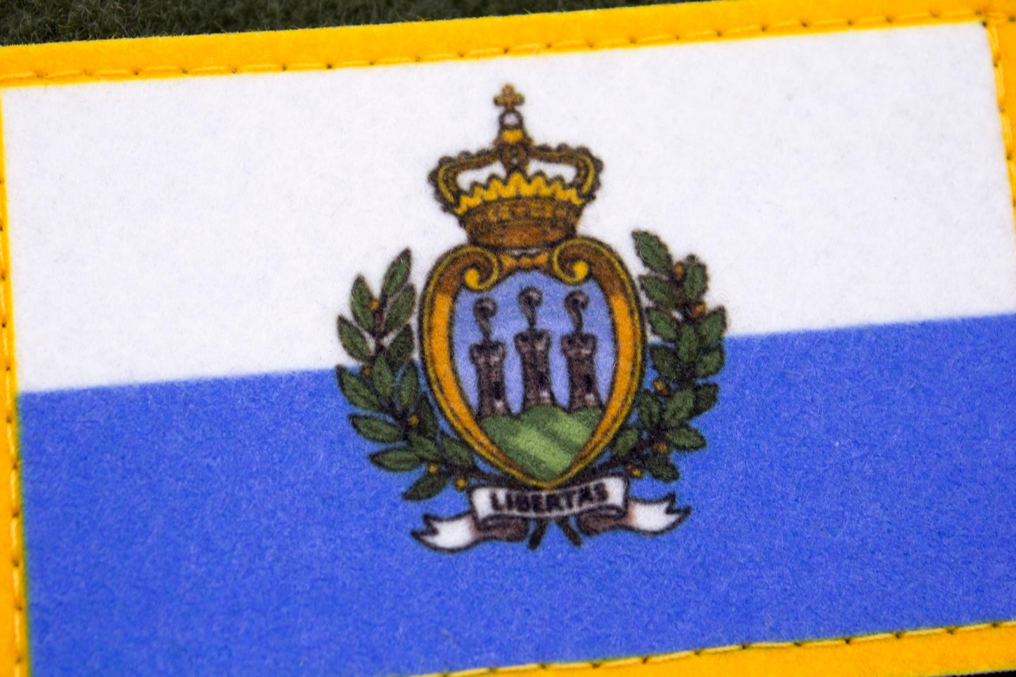 San Marino flag hook and loop patch Bandiera di San Marino