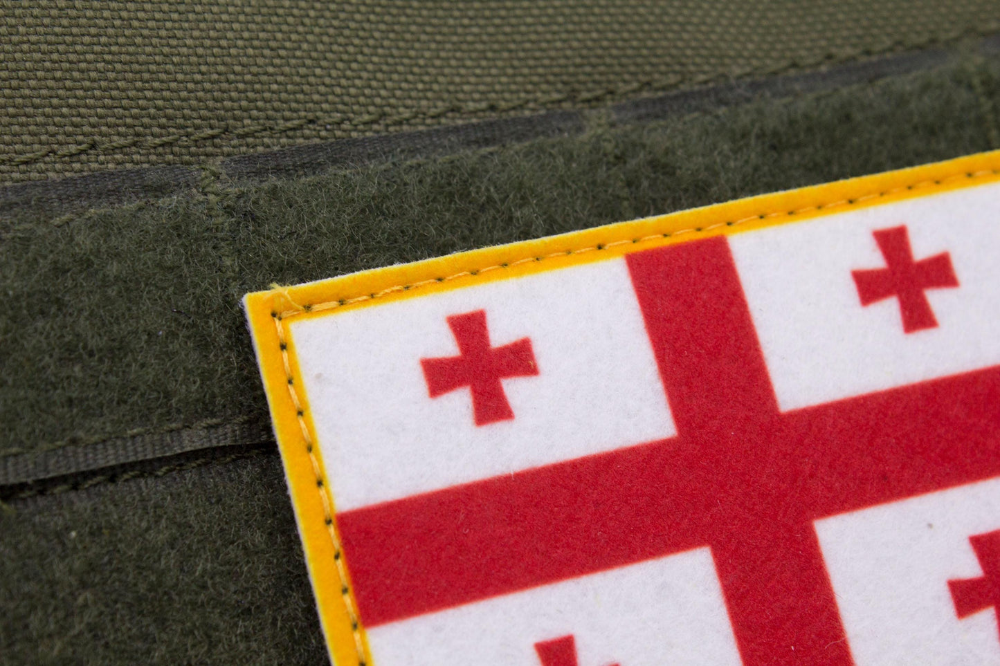The flag of Georgia hook and loop patch Sakartvelos drosha