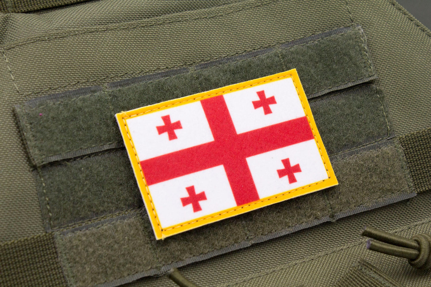 The flag of Georgia hook and loop patch Sakartvelos drosha