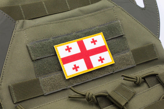 The flag of Georgia hook and loop patch Sakartvelos drosha