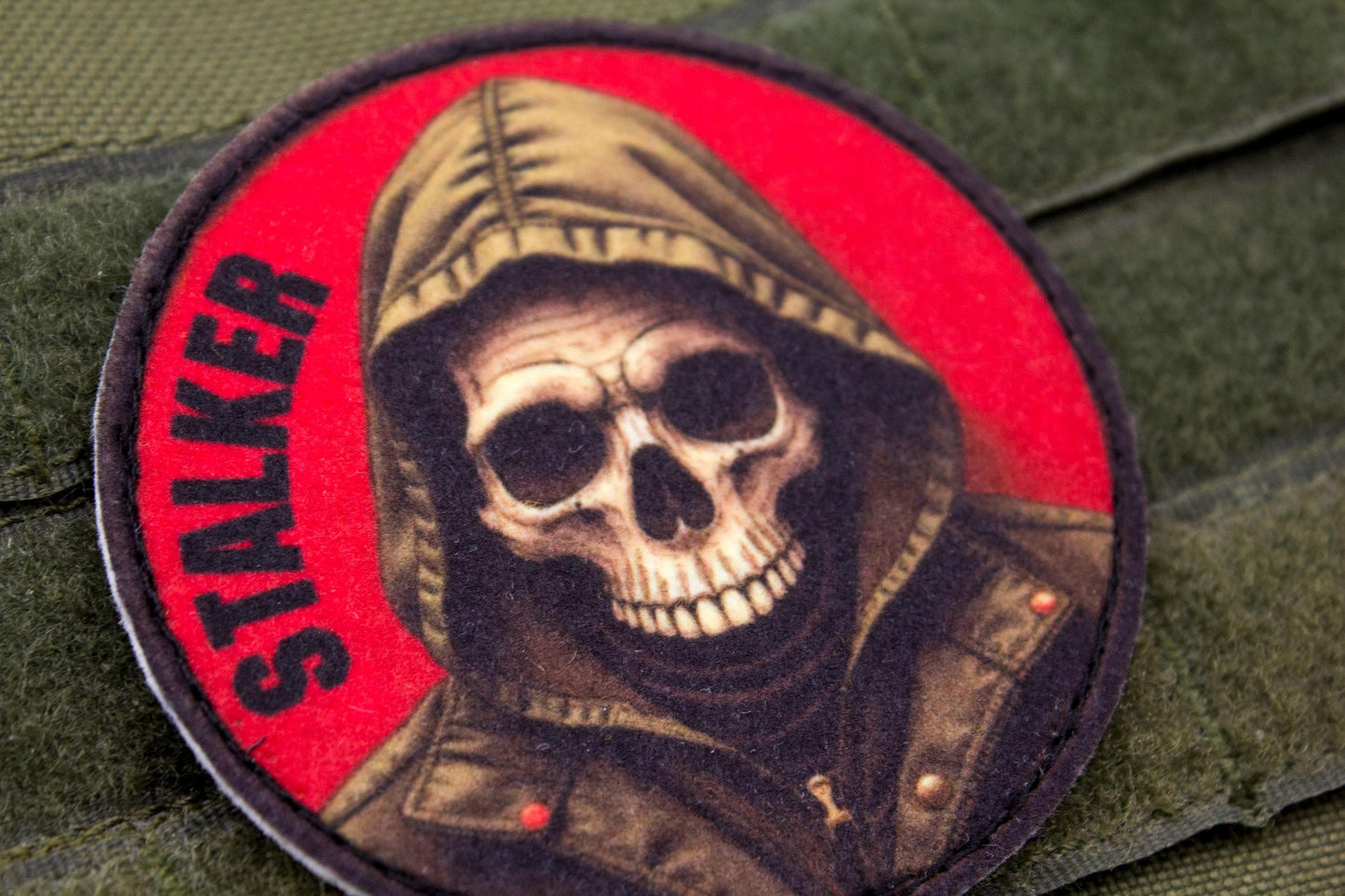 Stalker skull morale cosplay patch hook and loop