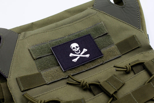 Pirate flag Jolly Roger hook and loop patch