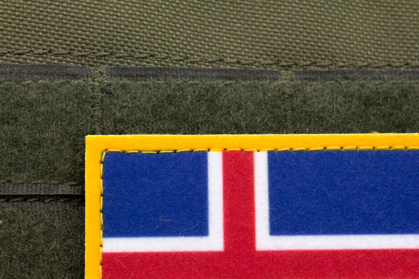 Iceland flag hook and loop patch Fáni Íslands