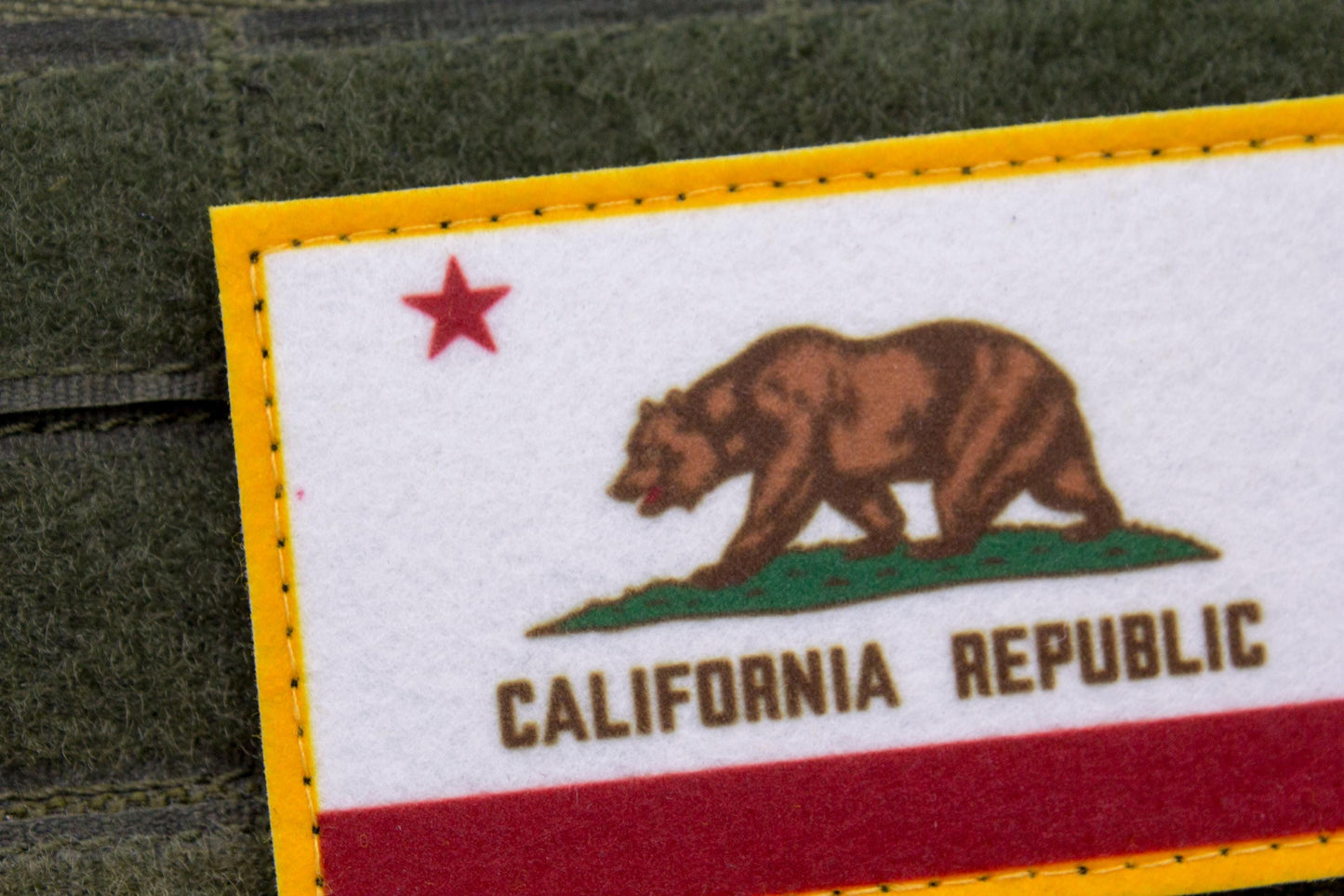 California flag patriotic hook and loop patch