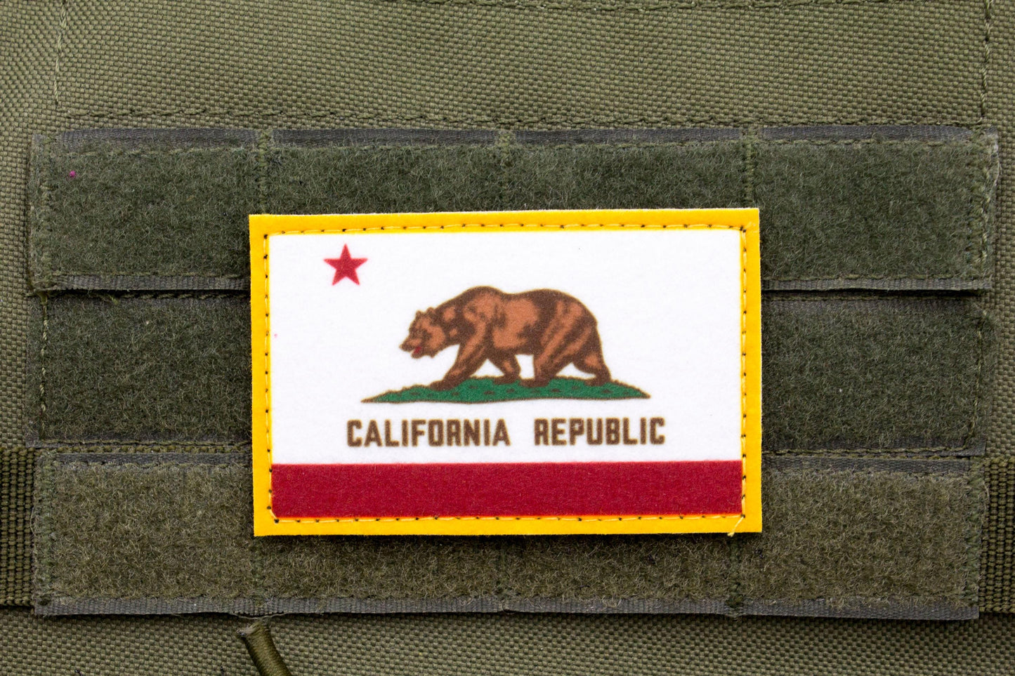 California flag patriotic hook and loop patch