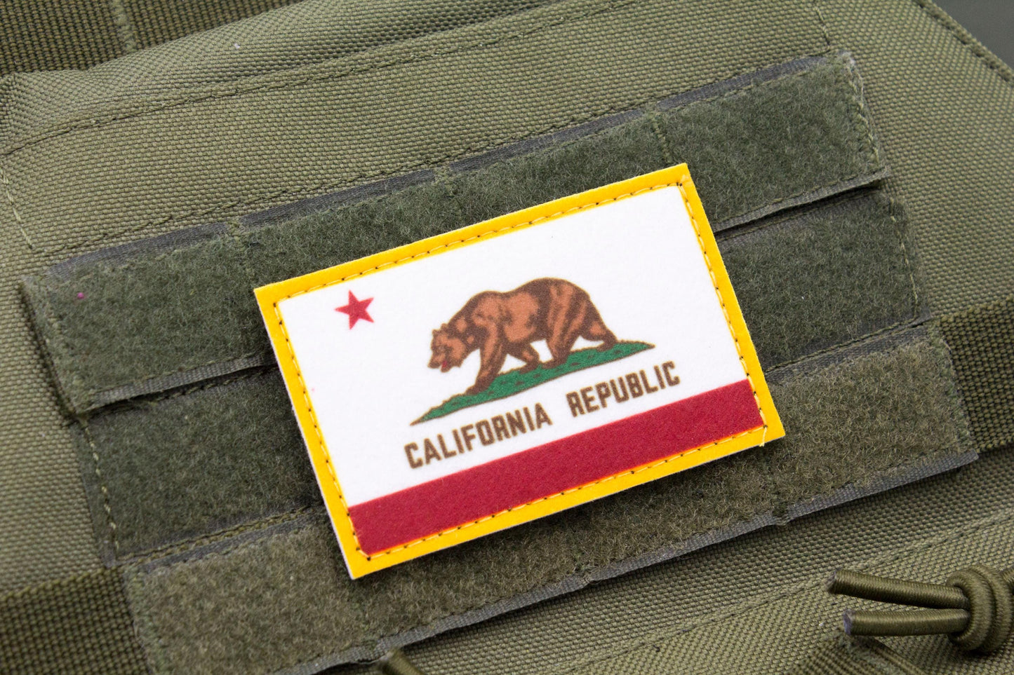 California flag patriotic hook and loop patch