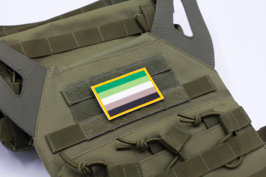 Aromantic LGBTQ flag hook and loop patch