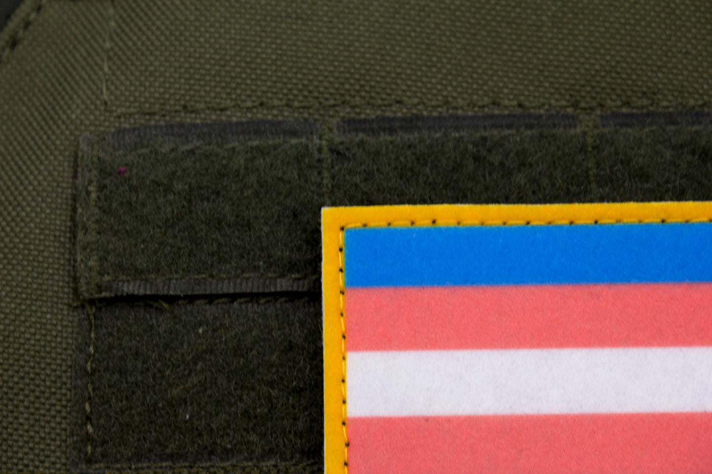 Transgender LGBTQ flag hook and loop patch