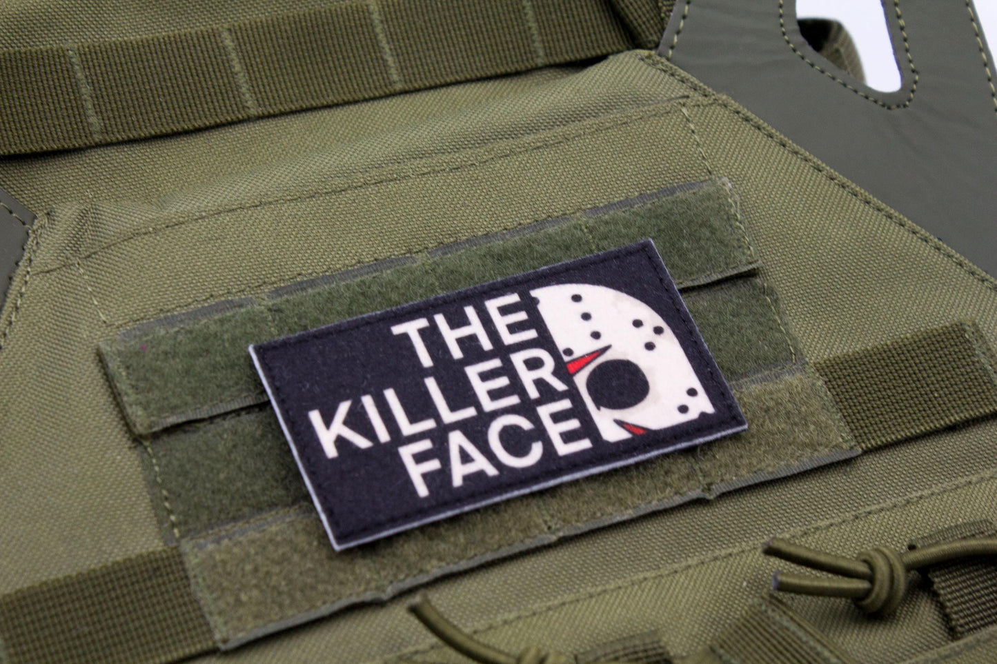 The Killer Face hook and loop morale patch North Face Parody