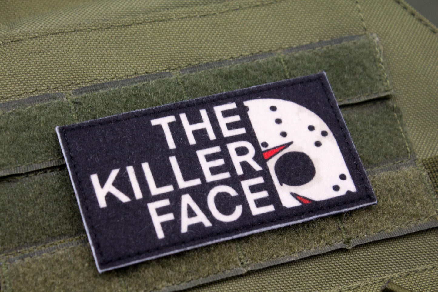 The Killer Face hook and loop morale patch North Face Parody