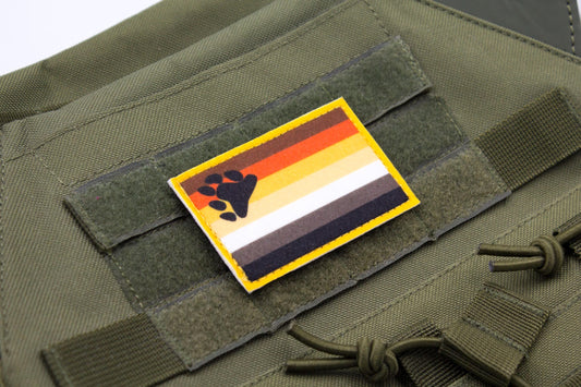 Bear LGBTQ flag hook and loop patch