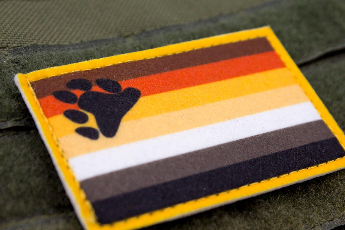 Bear LGBTQ flag hook and loop patch