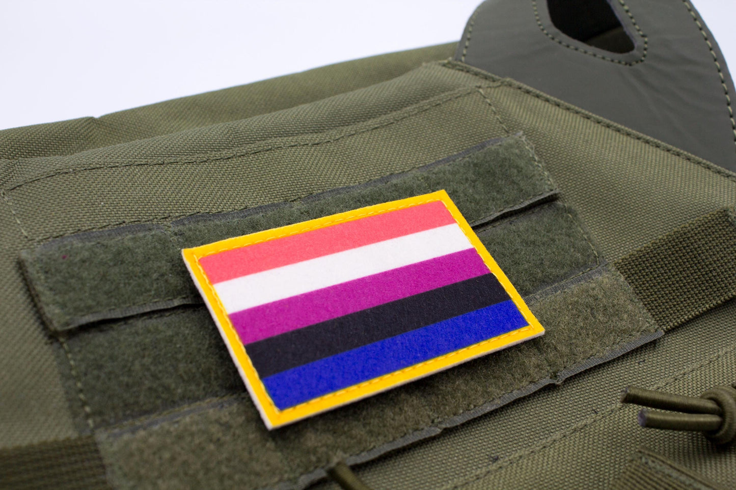 Gender fluidity LGBTQ flag hook and loop patch