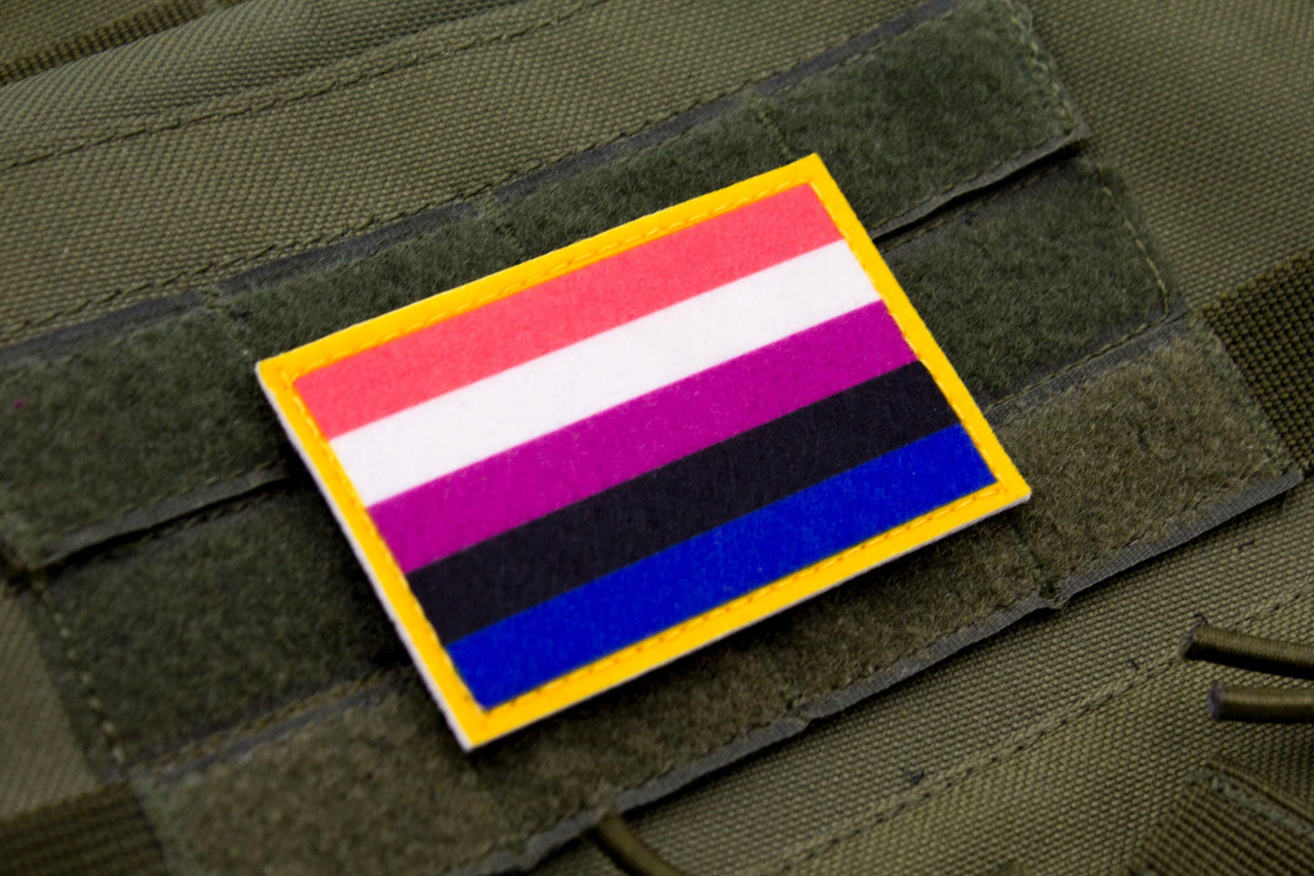 Gender fluidity LGBTQ flag hook and loop patch