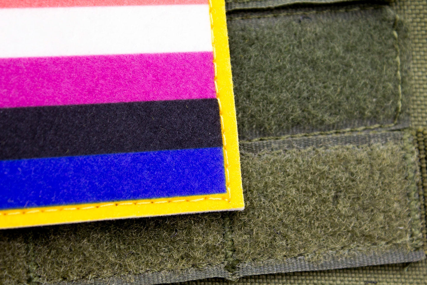 Gender fluidity LGBTQ flag hook and loop patch