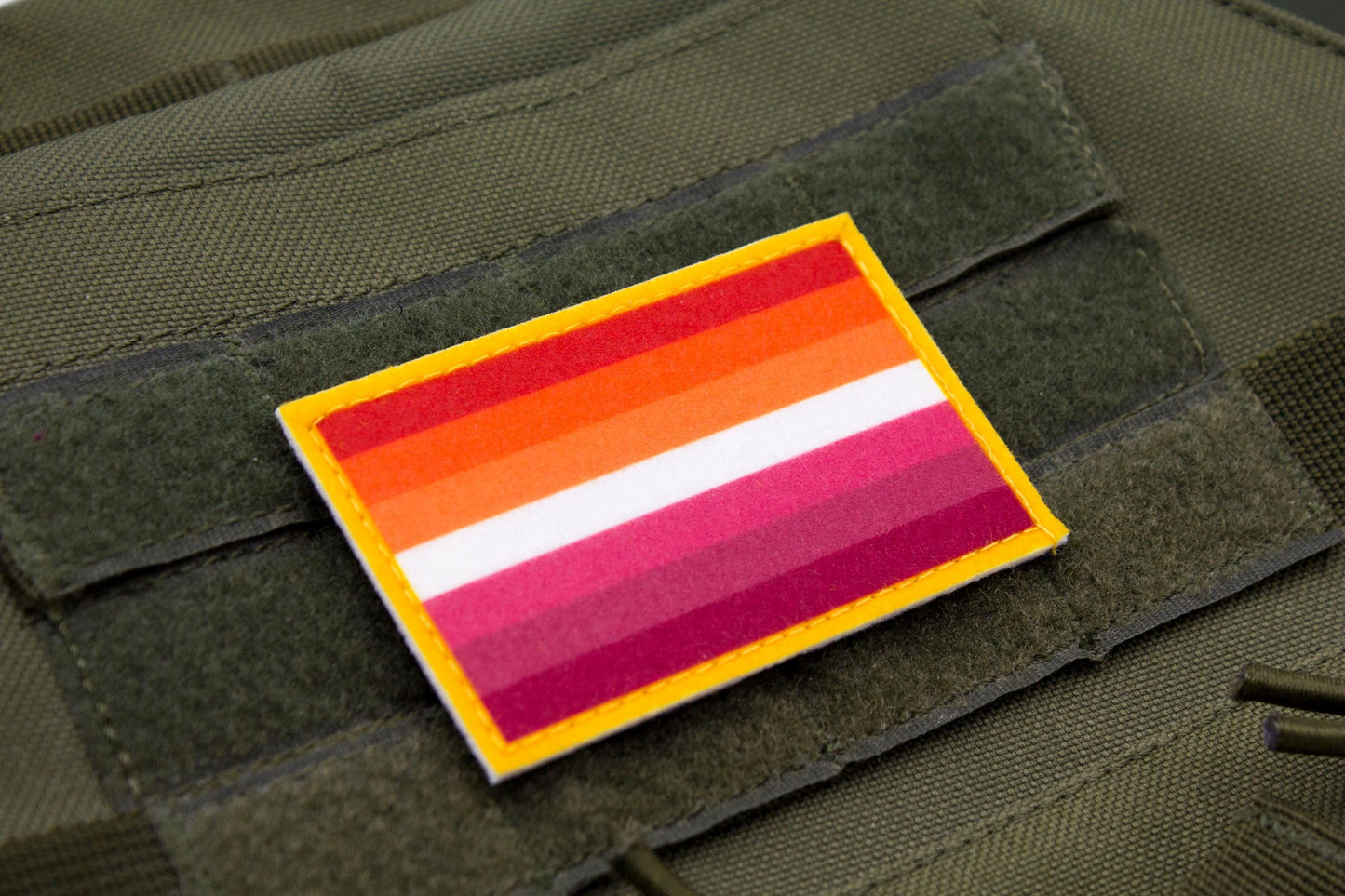 Lesbian LGBTQ flag hook and loop patch