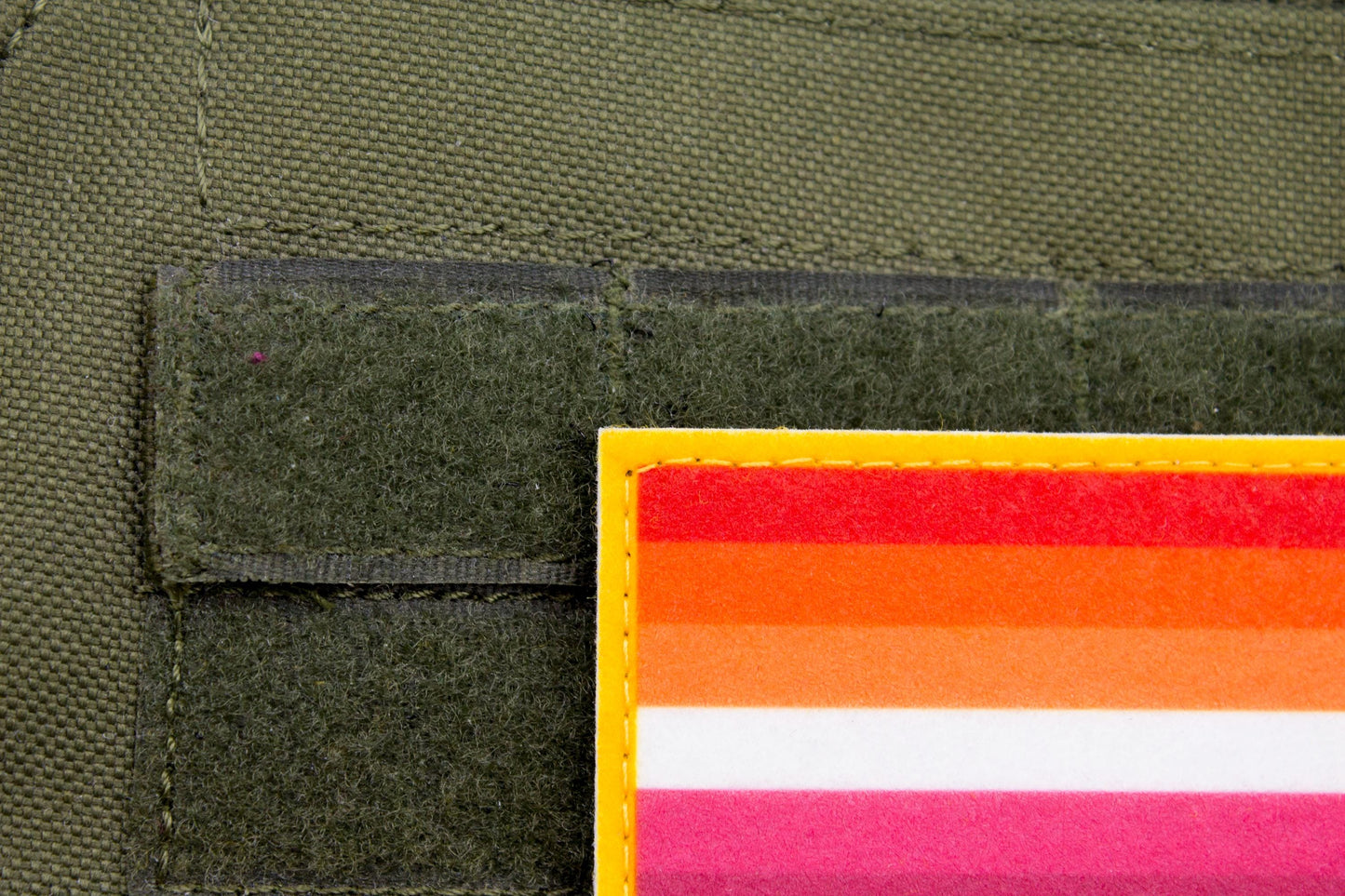 Lesbian LGBTQ flag hook and loop patch