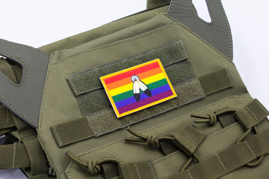 Two spirit LGBTQ flag hook and loop patch
