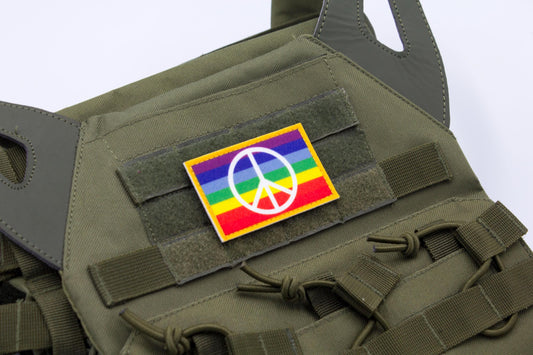 LGBTQ Peace flag hook and loop patch
