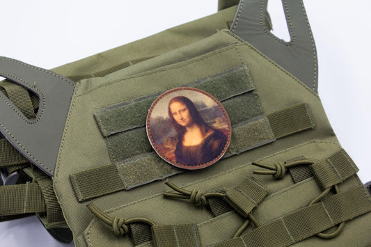 Mona Lisa da Vinci fine art hook and loop patch